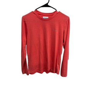 Columbia Orange Long Sleeve Crewneck Shirt SZ Small